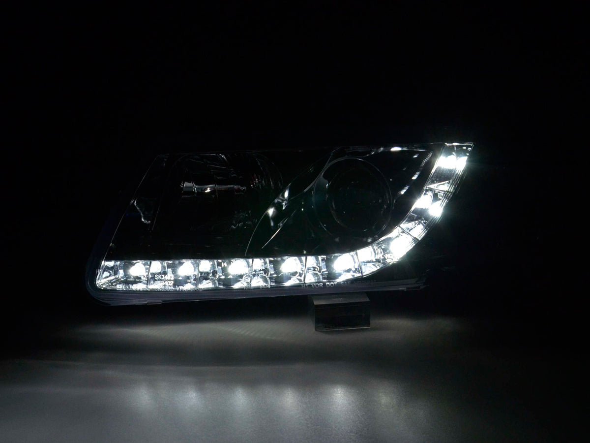 Scheinwerfer Set Daylight LED TFL-Optik VW Passat Typ 3B 97-00 chrom Scheinwerfer Set Daylight LED TFL-Optik VW Passat Typ 3B 97-00 chrom
